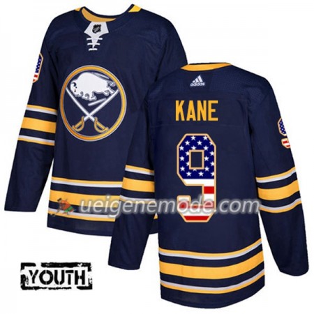 Kinder Eishockey Buffalo Sabres Trikot Evander Kane 9 Adidas 2017-2018 Marineblau USA Flag Fashion Authentic
